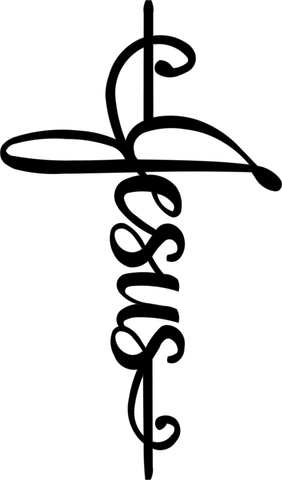 Script Style Cross JESUS SCRIPT CROSS – Canaan Metal Crafts